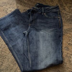 Wranglers Classic Dark Wash Denim Jeans - Blue